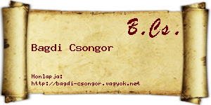 Bagdi Csongor névjegykártya